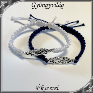Ékszerek-karkötők: Makramé karkötő SK-M 05 több színben, Ékszer, Karkötő, Gyöngyös karkötő, Ékszerkészítés, Gyöngyfűzés, gyöngyhímzés, Meska