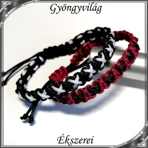 Ékszerek-karkötők: Makramé karkötő SK-M 06 több színben, Ékszer, Karkötő, Gyöngyös karkötő, Ékszerkészítés, Gyöngyfűzés, gyöngyhímzés, Meska