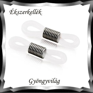 Szemüvegtartó gumi gyűrű 20db  BEK 01r fehér - gyöngy, ékszerkellék - egyéb alkatrész - Meska.hu