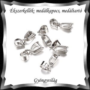 Ezüstözött medálkapocs 5db/cs BMK 08-13p - gyöngy, ékszerkellék - egyéb alkatrész - Meska.hu Ezüstözött medálkapocs 5db/cs BMK 08-13p - gyöngy, ékszerkellék - egyéb alkatrész - Meska.hu
