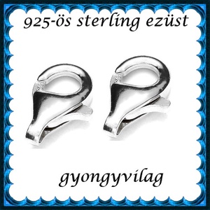 925-ös ezüst 1soros lánckapocs ELK 1s 39-9 2db/csomag - gyöngy, ékszerkellék - egyéb alkatrész - Meska.hu
