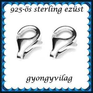 925-ös ezüst 1soros lánckapocs ELK 1s 39-8 2db/csomag - gyöngy, ékszerkellék - egyéb alkatrész - Meska.hu