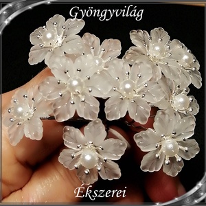 Ékszerek-hajdíszek, hajcsatok: Esküvői, menyasszonyi, alkalmi hajdísz S-H-TŰ17-1e 10db/csomag, Esküvő, Hajdísz, Kontydísz & Hajdísz, Ékszerkészítés, Gyöngyfűzés, gyöngyhímzés, Meska