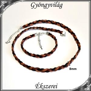 Ékszerek-szettek:  Bőr nyaklánc-karkötő SSZEB-B 01-1 - ékszer - ékszerszett - Meska.hu