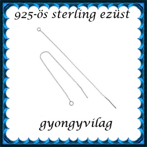 925-ös sterling ezüst ékszerkellék: fülbevaló kapocs, bedugós, füllánc EFK BFL 01-110e - kellékek & szerszámok - gyöngyfűzés kellékek - egyéb alkatrész - Meska.hu