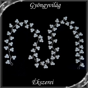 Ékszerek-hajdíszek, hajcsatok: Esküvői, menyasszonyi, alkalmi hajdísz S-H-FÜ18-60e - esküvő - hajdísz - kontydísz & hajdísz - Meska.hu