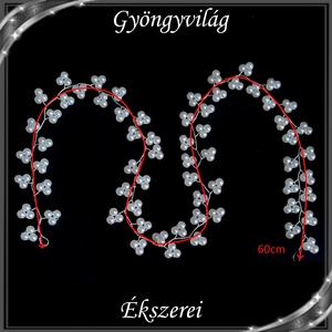 Ékszerek-hajdíszek, hajcsatok: Esküvői, menyasszonyi, alkalmi hajdísz S-H-FÜ18-60e - esküvő - hajdísz - kontydísz & hajdísz - Meska.hu