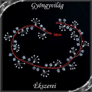 Ékszerek-hajdíszek, hajcsatok: Esküvői, menyasszonyi, alkalmi hajdísz S-H-FÜ20-50e R - esküvő - hajdísz - kontydísz & hajdísz - Meska.hu