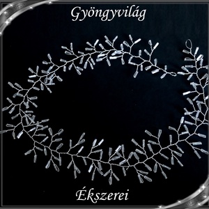 Ékszerek-hajdíszek, hajcsatok: Esküvői, menyasszonyi, alkalmi hajdísz S-H-FÜ22-50e - esküvő - hajdísz - kontydísz & hajdísz - Meska.hu
