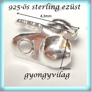 925-ös ezüst csomótakaró ECST 09e - gyöngy, ékszerkellék - egyéb alkatrész - Meska.hu 925-ös ezüst csomótakaró ECST 09e - gyöngy, ékszerkellék - egyéb alkatrész - Meska.hu