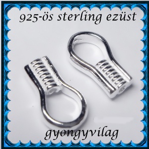 925-ös ezüst  lánckapocsvég 0,7mm-es 2db/cs ELK V 17-0,7, Kellékek & szerszámok, Gyöngyfűzés kellékek, Egyéb alkatrész, Ékszerkészítés, Ékszerkészítés, MESKA