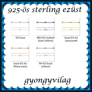 Ékszerek-karkötők: 925-ös sterling ezüst karkötő SSZkEÜK 08-21e - ékszer - nyaklánc - medál nélküli nyaklánc - Meska.hu