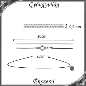 Ékszerek-karkötők: 925-ös sterling ezüst karkötő SSZ EÜK 09-20e - ékszer - nyaklánc - medál nélküli nyaklánc - Meska.hu