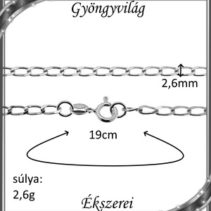 Ékszerek-karkötők: 925-ös sterling ezüst karkötő SSZ EÜK 11-19e - ékszer - nyaklánc - medál nélküli nyaklánc - Meska.hu