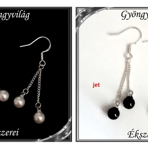 Fülbevalók: Swarovski félig fúrt gömb SFEB925-SW01 4-4 több színben - ékszer - fülbevaló - lógó fülbevaló - Meska.hu