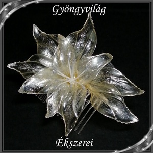 Ékszerek-hajdíszek, hajcsatok: Egyedi, alkalmi hajdísz dip art technikával SH-D01-3-1, Esküvő, Hajdísz, Fésűs hajdísz, Ékszerkészítés, Meska