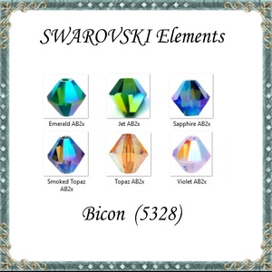 Ékszerkellék: Swarovski bicon 3mm-es AB2x bevonatos több színben SW5328-3ab2x 24db/csomag , Kellékek & szerszámok, Gyöngyfűzés kellékek, Swarovski kristályok, Ékszerkészítés, Ékszerkészítés, MESKA