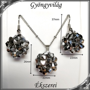 Ékszerek-szettek: kristály ékszer szett SSZNA-KGY01-11 spining silver - ékszer - ékszerszett - Meska.hu