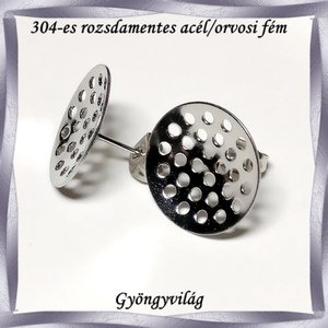304 Nemes acél ékszerkellék: fülbevaló alap NAFK 13-16e  1pár/cs, Kellékek & szerszámok, Ékszerkellék, Fülbevaló alap, Ékszerkészítés, Ékszerkészítés, MESKA