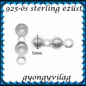 925-ös sterling ezüst ékszerkellék: csomótakaró ECST 06-5e - gyöngy, ékszerkellék - egyéb alkatrész - Meska.hu