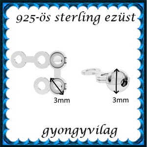 925-ös sterling ezüst ékszerkellék: csomótakaró ECST 10-3e - kellékek & szerszámok - gyöngyfűzés kellékek - egyéb alkatrész - Meska.hu