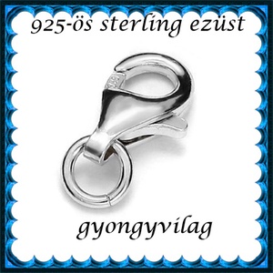 925-ös ezüst 1soros lánckapocs ELK 1s 19-13e - gyöngy, ékszerkellék - egyéb alkatrész - Meska.hu