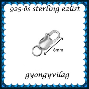 925-ös ezüst 1soros lánckapocs ELK 1s 15-8e - kellékek & szerszámok - gyöngyfűzés kellékek - egyéb alkatrész - Meska.hu