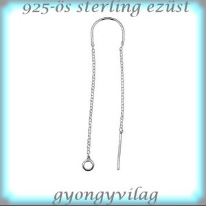925-ös sterling ezüst ékszerkellék: fülbevaló kapocs, bedugós, füllánc EFK BFL 03 - kellékek & szerszámok - ékszerkellék - fülbevaló kapocs - Meska.hu