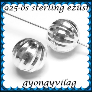 925-ös sterling ezüst ékszerkellék: köztes / gyöngy / dísz  EKÖ 17-10, Kellékek & szerszámok, Gyöngyfűzés kellékek, Fém köztesek, Ékszerkészítés, Mindenmás, Ékszerkészítés, MESKA
