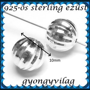 925-ös sterling ezüst ékszerkellék: köztes / gyöngy / dísz  EKÖ 17-10 - kellékek & szerszámok - gyöngyfűzés kellékek - fém köztesek - Meska.hu