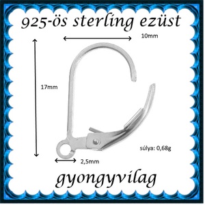 925-ös sterling ezüst ékszerkellék: fülbevaló kapocs, biztonsági-francia kapcsos EFK K 11 - kellékek & szerszámok - ékszerkellék - fülbevaló kapocs - Meska.hu