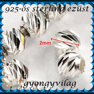 925-ös sterling ezüst ékszerkellék: köztes/gyöngy/díszitőelem EKÖ 101-2 5db/csomag - kellékek & szerszámok - gyöngyfűzés kellékek - egyéb alkatrész - Meska.hu