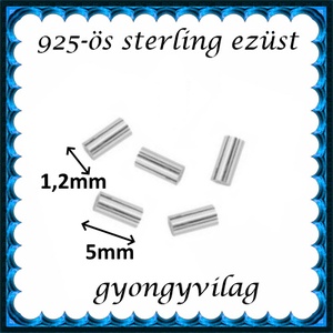 925-ös sterling ezüst ékszerkellék: köztes/gyöngy/díszitőelem EKÖ 32 5x1,2  5db/csomag - gyöngy, ékszerkellék - egyéb alkatrész - Meska.hu