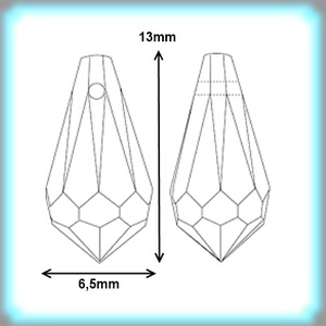 Swarovski kristály medál: csepp SW6000-13 - kellékek & szerszámok - gyöngyfűzés kellékek - swarovski kristályok - Meska.hu
