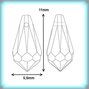 Swarovski kristály medál: csepp SW6000-11 - kellékek & szerszámok - gyöngyfűzés kellékek - swarovski kristályok - Meska.hu