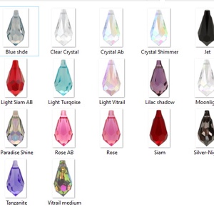 Swarovski kristály medál: csepp SW6000-15 - kellékek & szerszámok - gyöngyfűzés kellékek - swarovski kristályok - Meska.hu