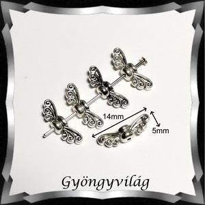 Ékszerkellék: köztes / díszítőelem / gyöngy BKÖ 1S 46-1 10db/csomag  mini  angyalszárny - kellékek & szerszámok - gyöngyfűzés kellékek - fém köztesek - Meska.hu
