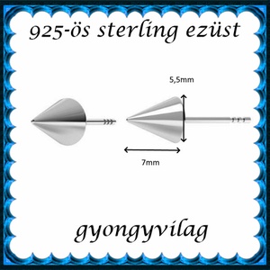 925-ös sterling ezüst ékszerek: fülbevaló EF15 - ékszer - fülbevaló - pötty fülbevaló - Meska.hu