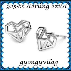 925-ös sterling ezüst ékszerek: fülbevaló EF16, Ékszer, Fülbevaló, Pötty fülbevaló, Ékszerkészítés, Gyöngyfűzés, gyöngyhímzés, MESKA