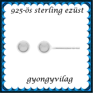 925-ös sterling ezüst ékszerek: fülbevaló EF17, Ékszer, Fülbevaló, Pötty fülbevaló, Ékszerkészítés, Gyöngyfűzés, gyöngyhímzés, Meska