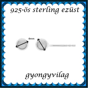 925-ös sterling ezüst ékszerek: fülbevaló EF17 - ékszer - fülbevaló - pötty fülbevaló - Meska.hu