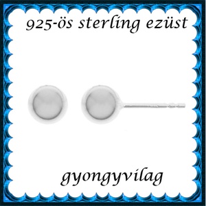 925-ös sterling ezüst ékszerek: fülbevaló EF18, Ékszer, Fülbevaló, Pötty fülbevaló, Ékszerkészítés, Gyöngyfűzés, gyöngyhímzés, MESKA