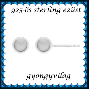 925-ös sterling ezüst ékszerek: fülbevaló EF18, Ékszer, Fülbevaló, Pötty fülbevaló, Ékszerkészítés, Gyöngyfűzés, gyöngyhímzés, Meska
