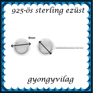 925-ös sterling ezüst ékszerek: fülbevaló EF18 - ékszer - fülbevaló - pötty fülbevaló - Meska.hu