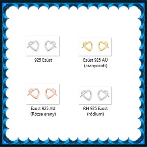 925-ös sterling ezüst ékszerek: fülbevaló EF19g - ékszer - fülbevaló - pötty fülbevaló - Meska.hu