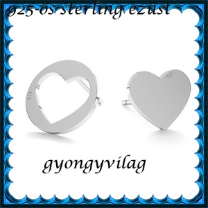 925-ös sterling ezüst ékszerek: fülbevaló EF20, Ékszer, Fülbevaló, Pötty fülbevaló, Ékszerkészítés, Gyöngyfűzés, gyöngyhímzés, Meska
