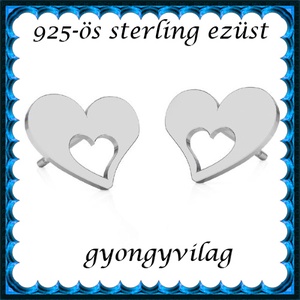 925-ös sterling ezüst ékszerek: fülbevaló EF21, Ékszer, Fülbevaló, Pötty fülbevaló, Ékszerkészítés, Gyöngyfűzés, gyöngyhímzés, Meska