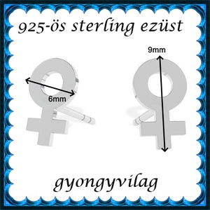 925-ös sterling ezüst ékszerek: fülbevaló EF23 - ékszer - fülbevaló - pötty fülbevaló - Meska.hu