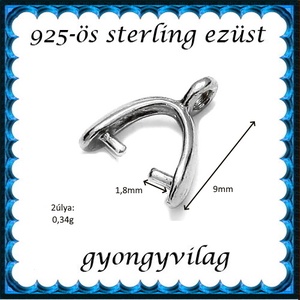 925-ös ezüst medálkapocs  EMK 112 - kellékek & szerszámok - ékszerkellék - medáltartó, medálkapocs - Meska.hu