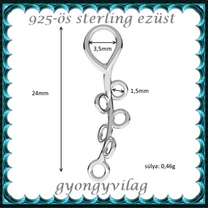 925-ös sterling ezüst ékszerkellék: medáltartó, medálkapocs EMK 75 - kellékek & szerszámok - ékszerkellék - medáltartó, medálkapocs - Meska.hu